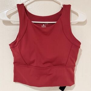 Red Sleeveless Active Top Sports Bra size S